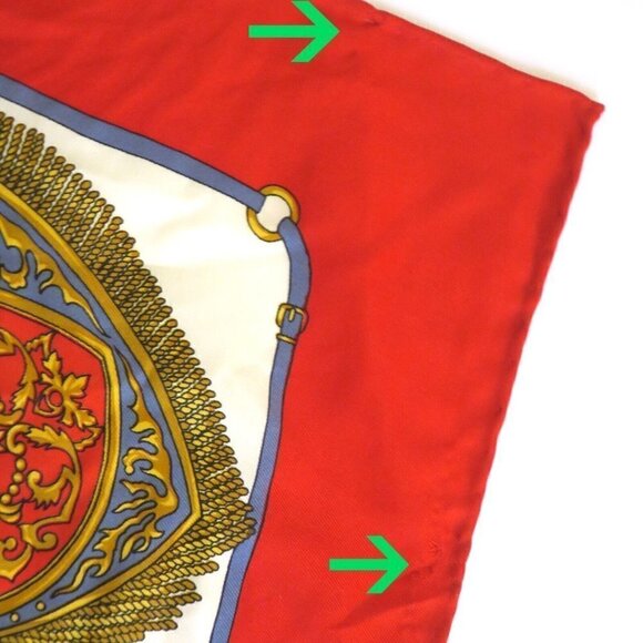 Hermes Equestrian Horns Scrolling Belts Vintage 90cm Silk Scarf DEFECTS - Picture 5 of 7